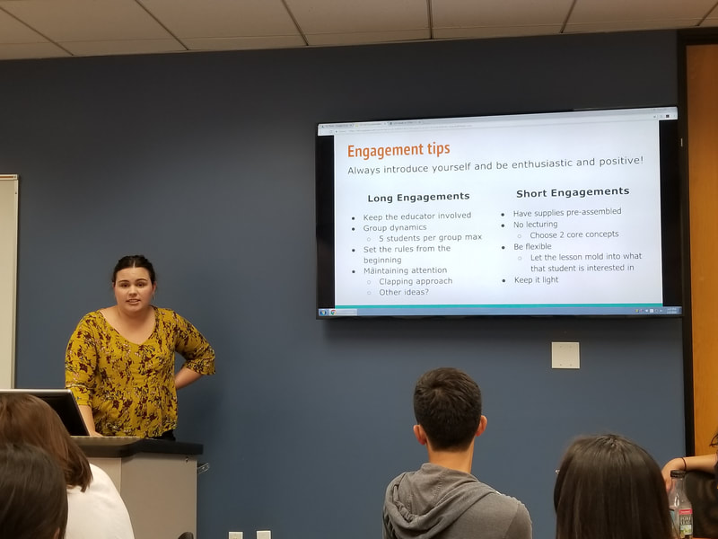 Presenter on engagement tips